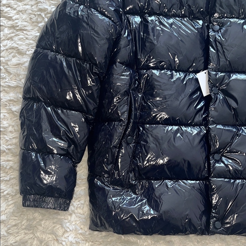 Calvin Klein Men’s Shiny Navy Blue Puffer Jacket - Picture 3 of 12